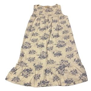 Bobbie Brooks Sleepwear Women’s Small Blue & White Floral Print Nightgown
